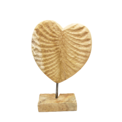 Serce z drewna tekowego 37cm